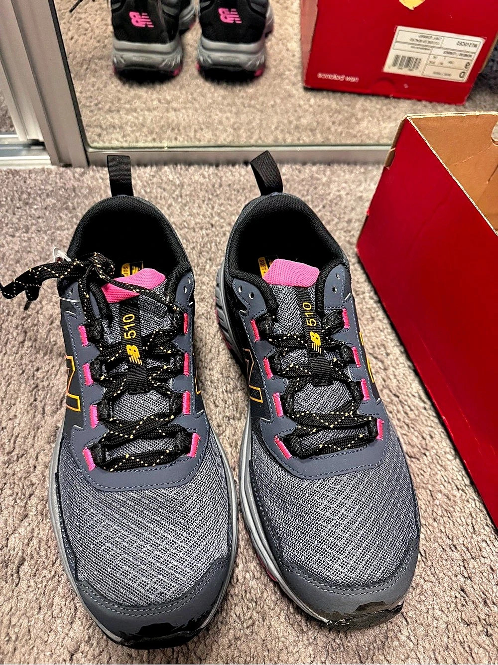 New Balance 510  'Thunder Pink' Sneakers (Black/Grey & Pink) - Women’s US 9 NWT